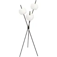 Kdln LED-gulvlampe Kushi, svart, høyde 140 cm