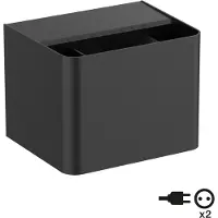 The Light Group SLC Shadow utendørs LED-vegglampe up/down 2 schuko