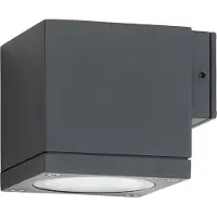 LCD Utendørs vegglampe 5161, svart, aluminium, glass, 1 x GU10