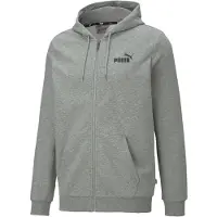 Puma Essentials Small Logo Full-Zip Hoodie Men, Lifestyle, Medium Gray Heather, XXL