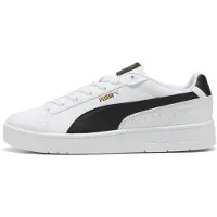 Puma Court Classico Sneakers Unisex, Shoes, White/Black/Gold, 38.5