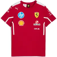 Puma Scuderia Ferrari HP 2025 Team Tee Youth, Clothing, Dark Cherry, 13-14Y