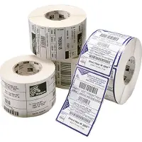 Zebra Z-Select 2000T - Matt - permanent akryl-adhesiv - belagt - perforert - hvit - 57 x 32 mm 25200 etikett(er) (12 rull(er) x 2100 merkelapper