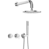 Deante Nqs_00yk Innebygd Dusjsett Med Takdusj Og Horisontal Blandebatteri