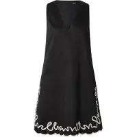BOSS for woman. 50540370 Dembrolai dress black (L), Casual, Cotton, Sleeveless / Straps