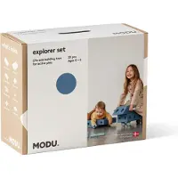 Modu Explorer Sett - 20 Deler - 55x40x20 cm - Deep Blue/Sky Blue - - OneSize - Tumledyr