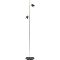 Orion Kevin gulvlampe, 2 lyskilder, svart/gull