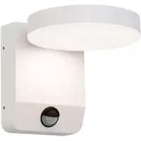 Orion Utendørs LED-vegglampe Hendryk med sensor, hvit