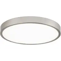 Orion Bully LED-taklampe, matt nikkel, Ø 24 cm