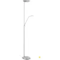 Orion LED-uplight Cobra med leselampe i nikkel