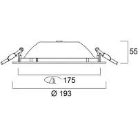 Sylvania LED-innfellingslampe Start, IP54, hvit, 830, Ø 17,5 cm