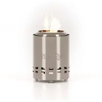 HerQs Mighty Smokeless Fireplace - Compact Efficient Perfect for Outdoor Use