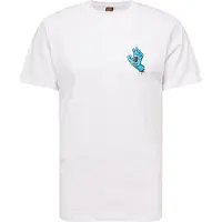 Santa Cruz Screaming Hand Chest T-skjorte hvit