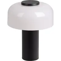 Eglo Ponente LED-bordlampe med batteri, Ø 16 cm, svart/hvit, CCT