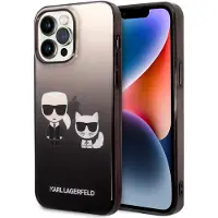 Karl Lagerfeld KLHCP14LTGKCK iPhone 14 Pro 6.1" hardcase svart / Gradient Ikonik Karl & Choupette