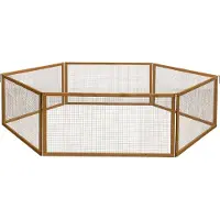 Kerbl Pet VARIO utendørs luftegård med netting - L 120 x B 120 x H 59 cm, 6 Elementer