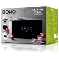 Domo DO9252I, Kompressor-iskremmaskin, 1,5 l, LED, Rustfritt stål, 60 dB, Sort