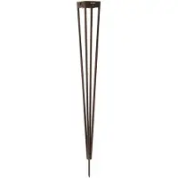 LES JARDINS LED-solcellelampe Tinka, corten, 90 cm, jordspyd
