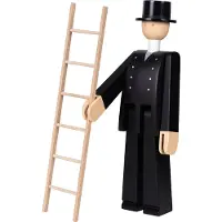 Kay bojesen Trefigur - Skorsteinsfeier - 21 cm - Svart - - OneSize - Dekorasjon