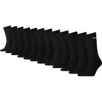 Puma Crew Socks Unisex (12-pack), Clothing, Black, 43-46