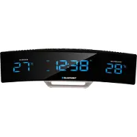 Blaupunkt CR12BK, Klokke, Digitalt, FM, PLL, LCD, Blå, Sort, Sølv