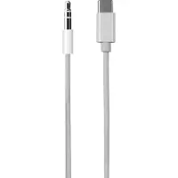 Vivanco ACVVUSBC10W, 3.5mm, Hankjønn, USB Type-C, Hankjønn, 1 m, Hvit