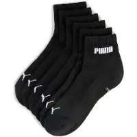 Puma Unisex Quarter Socks 3 pack, Clothing, Black, 35-38