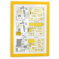 Durable 487204 Info-ramme, selvklæbende Gul (B x H) 236 mm x 323 mm A4