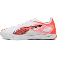 Puma ULTRA 5 PRO COURT Football Boots Unisex, Shoes, White/Black/Glowing Red, 46.5