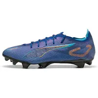Puma ULTRA 5 CARBON SPEED FG Football Boots Unisex, Shoes, Vivid Blue/Heat Fire/Bright Aqua, 39