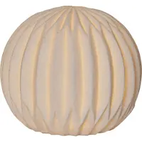 Star Trading LED terrasselampe Sandy, Ø 25,5 cm hvit plast batteri