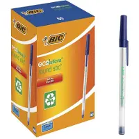 BIC ECOlutions round stic - Kulepenn - blå - 1 mm - medium (en pakke 60)