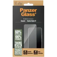 PanzerGlass Redmi Note 14 skjermbeskytter Ultra-Wide Fit, svart ramme