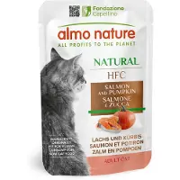 Almo nature Økonomipakke: HFC Pouch 12 x 55 g - Laks & gresskar