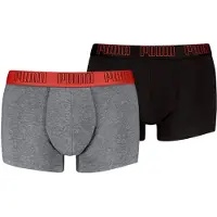 Puma Trunks (2-Pack) Men, Clothing, Mid Grey Melange/Orange, 3