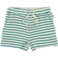 Petit Piao Shorts - Rib - Modal - Turkis/Dark Off White - - 68 - Shorts