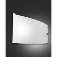 FABAS LUCE Vegglampe Moa med buet glasskjerm