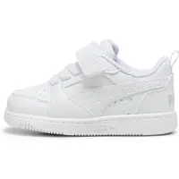 Puma Rebound V6 Low Sneakers Toddlers, Shoes, White/Cool Light Gray, 22