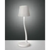 FABAS LUCE LED-bordlampe Judy, batteri, IP54, hvit