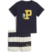 Puma Minicats SUPER Tee and Shorts Set Toddler, Clothing, New Navy, 4-6M