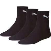 Puma Short Crew Socks Unisex (3-Pack), Clothing, Black, 35-38
