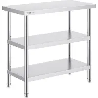 Vevor Rustfritt stål Matlagingsbord Kommersielt kjøkken Arbeidsbord 18"x36