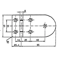 Talamex Hengsel 120.4x65 Mm