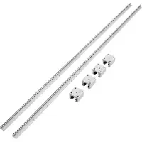 Vevor lineært føringsskinnesett, SBR16 2000 mm, 2 deler 78,7 tommer/2000 mm SBR16 føringsskinner og 4 deler SBR16UU glideblokker, lineærskinner og lagresett for automatiserte maskiner, DIY-prosjekt, C