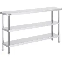 Vevor Rustfritt stål Matlagingsbord Kommersielt kjøkken Arbeidsbord 14"x60