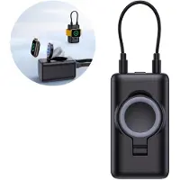 JOYROOM JR-W13 5000mAh trådløs strømbank for Apple Watch + USB-C og Lightning - Svart