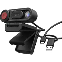 J5CREATE JVU250 - Nettkamera - farge - 2 MP - 1920 x 1080 - lyd - USB 2.0 / USB-C - H.264, MJPEG, YUV2 - DC 5 V