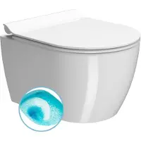 GSI Pura kompakt vægtoilet 46x35cm med Swirlflush skylleteknik - boltafstand 180 mm