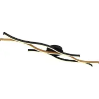 Globo LED-taklampe Geronimo, lengde 108 cm, svart/trelook