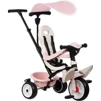 Smoby Baby Balade trehjulssykkel med skyvestang, rosa